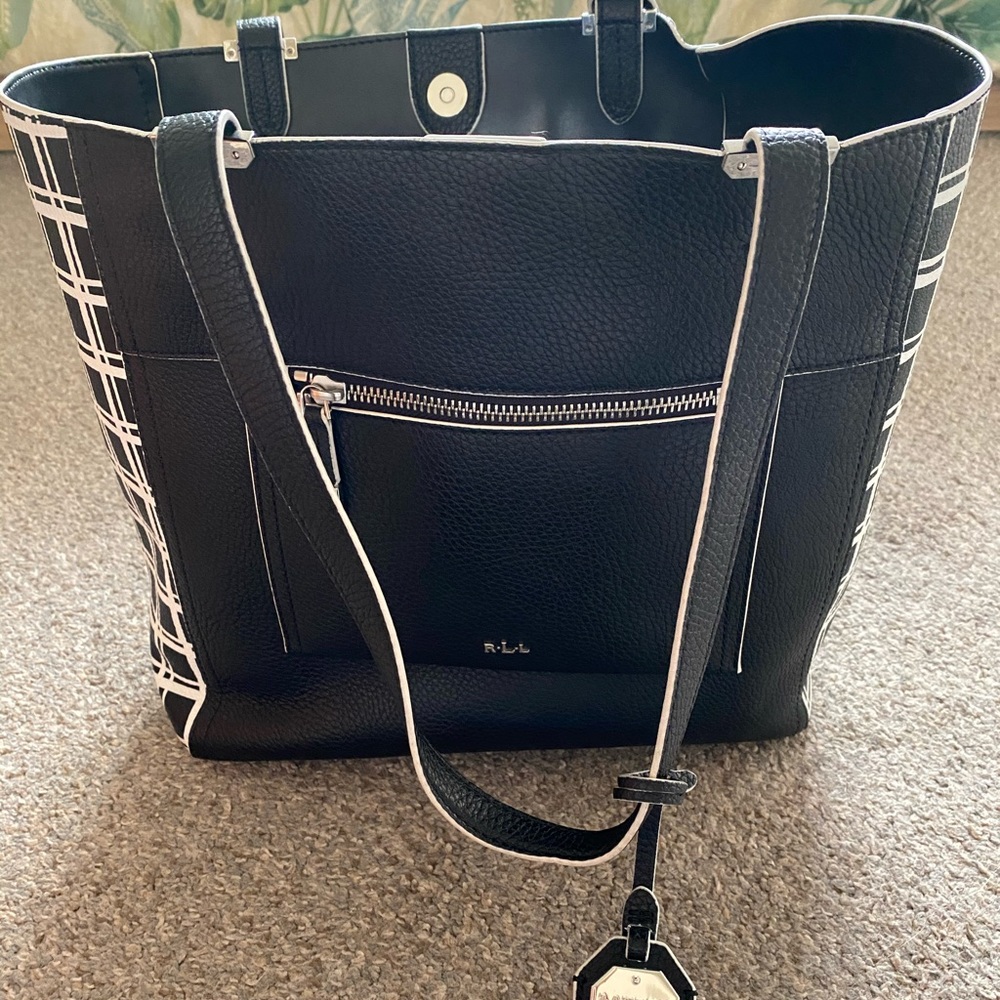 Ralph Lauren Black & White Tote